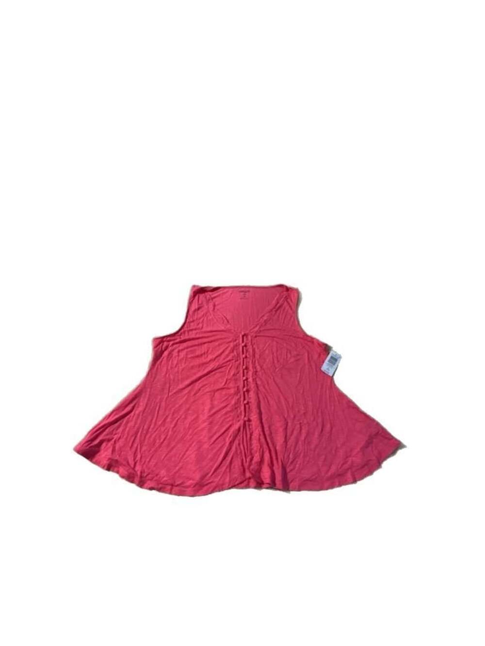 Torrid Super Soft Slub V-Neck Button Front Fit and Flare Tank Top